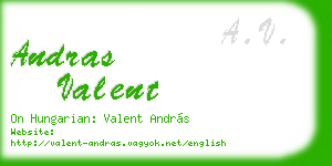andras valent business card